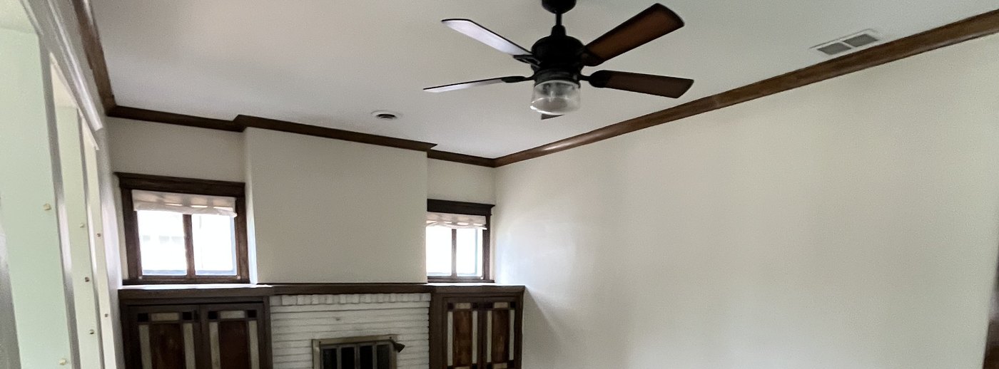 Freshly painted interior room